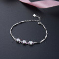 wholesale S925 Sterling Silver Zircon Inlaid Bracelet for Women, Unique Niche Creative Trendy Elegant Jewelry Wholesale Dropshipping-0-0