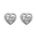 wholesale S925 Silver Minimalist Heart-Shaped Letter Stud Earrings, Fashionable and Niche for Commuting-0-0