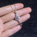 Metal Alloy Cross-Border Live Sale Hot Moissanite Key Pendant Necklace-0-1