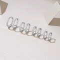 wholesale 925 Sterling Silver Fashionable and Popular Moissanite Hoop Earrings for Cross-Border Style, Luxurious High-End Elegance-0-1
