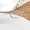 wholesale 925 Sterling Silver Minimalist Open Adjustable Ring for Women, Ins Style Simple and Luxurious Versatile Statement Index Finger Ring-0-7