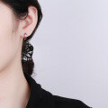 wholesale S925 Sterling Silver Korean-style Creative and Trendy Fish Bone Pattern Earrings New Simple Stud Earrings-0-2