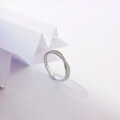 wholesale Sterling Silver Korean Minimalist Women's Ring, Small Batch Design Double-Line Intertwined Personality Index Finger Ring, Fashion Versatile Open Adjustable Single Ring-0-1