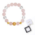 wholesale Metal material summer new natural pink crystal bracelet for girlfriend best friend jewelry accessories white crystal bead chain wholesale-0-6