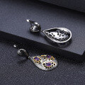 wholesale 925 Silver Italian Designer Craft Gemstone Earrings, Vintage High-End Natural Amethyst Ear Drops-0-2