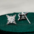S925 Sterling Silver Moissanite Snowflake Diamond Earrings-0-0