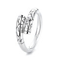 wholesale S990 Silver Retro Aged Black Myth Wukong Ruyi Jingu Ring Ethnic Style Creative Unisex Ring-0-6