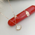 wholesale S925 Sterling Silver Red Elk Summer Fresh and Minimalist Starfish Necklace Pendant Shell French Light Luxury-0-1