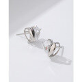 wholesale S925 Sterling Silver Minimalist Small Heart Zircon Stud Earrings for Women, Niche Design Elegant and Sophisticated Drop Earrings-0-3