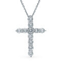 wholesale Sterling Silver S925 Women's Versatile Diamond-Studded Cross Pendant Choker Necklace, Cross-Border Hot-Selling Niche Design High-End Feel-0-10