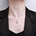 S925 Sterling Silver Chalcedony White Pixiu Pendant Necklace-0-2