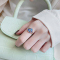 wholesale S925 Sterling Silver Vintage Creative Enamel Cloisonné Butterfly Ring Fashion National Trend Ethnic Style Index Finger Ring-0-0