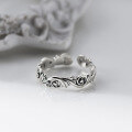 wholesale S925 Sterling Silver Literary Retro Chinese Style Niche Design Exquisite Thai Silver Auspicious Cloud Ring R02597-0-2