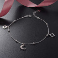 wholesale S925 silver source factory new style zircon minimalist fashion ladies ankle chain jewelry wholesale-0-5