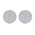 wholesale Metal: 925 Sterling Silver Zirconia Ear Studs for Women, Exquisite and Fashionable Round Earrings for Cross-Border Europe and America Earrings Wholesale-0-0