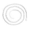 wholesale S925 Sterling Silver Trendy Sterling Fragments Two-Piece Necklace and Bracelet Set, Internet-Famous Fresh and Sweet Little Chic Style Light Luxury Chain-0-5