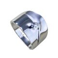 wholesale S925 Silver Edition 3mm Zircon High-End Wide Band Ring for Women, Fashionable and Luxurious-0-4