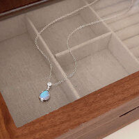 wholesale S925 Sterling Silver Robert's Tear Necklace for Women, Small and Minimalist, Luxurious and Elegant, Advanced Sense ofCollarbone Chain-Sterling silver