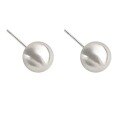 wholesale S925 silver wire drawing round bead ear studs, Korean style internet-famous minimalist ins same matte small ball ear accessories M03625-0-4