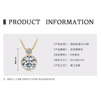 S925 Sterling Silver D Color Moissanite Teardrop Pendant Necklace-Gold gourd pendant [K gold]  925 silver