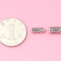 wholesale Metal S925 Silver Small Fish Beads, Koi, Straight Tube, Herringbone Spacer Beads for DIY Bracelet Necklace Unisex Accessories-0-1