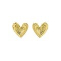 wholesale S925 Sterling Silver Korean Version Ins Small and Unique Design, Minimalist and Versatile Heart Texture Earrings for Women-0-4