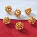 wholesale S925 silver gold-plated antique hollow ball beads for DIY handmade bracelet original loose beads pure silver-0-5