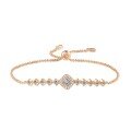 wholesale S925 Sterling Silver High-Quality Moissanite Champagne Gold Square Diamond Bracelet, Stylish and Luxurious, Factory Direct-0-4