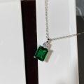 wholesale S925 Sterling Silver Necklace Set with High Carbon Diamonds Emerald Cut European and American Cross-Border Bestseller Direct from Manufacturer Wholesale-0-2