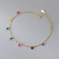 wholesale S925 silver summer Korean style colorful diamond bracelet simple and elegant sweet personality women's jewelry S5579-0-0