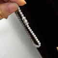 Sterling Silver Floral Motif Moissanite Bracelet for Women, Elegant and Versatile-0-0