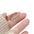 wholesale S925 sterling silver trending flash cat's eye ring for women, small and unique design, high-end luxury, solid fashion versatile index finger ring-0-4