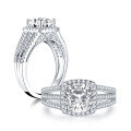wholesale S925 Sterling Silver Cocktail CZ Ring Light Luxury Engagement Wedding Ring for Women-0-26