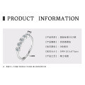 S925 Sterling Silver D Color Moissanite Ring, Sparkling Starry Design-0-12