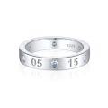 wholesale 925 Silver Minimalist Number Love You Every Second Ring for Women, Cross-Border Hit Simple Circle Wedding Band, Ins Style-0-1