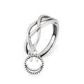 wholesale S925 silver trendy vintage smile pendant with a stylish double-layer twisted design, versatile for women-0-4