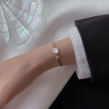 wholesale S925 Sterling Silver Maker Shell Bracelet for Women, Autumn/Winter Minimalist High-End National Trend Style "One Shell" Jewelry Birthday Gift-0-1