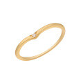 wholesale 10K gold V-shaped versatile thin ring with natural South African diamonds to flatter your hand, simple and versatile-0-4