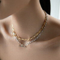 wholesale 925 Sterling Silver Necklace, Jingxu New Product Heavy Duty OT Clasp Chain, Small Luxury High-End Minimalist European and American Collarbone Chain-Bracelet-White Gold-17cm 925 Silver