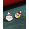 wholesale 925 Sterling Silver Santa Claus Earrings, Small Batch Design, Premium Feel, New Arrival, Autumn Winter Holiday Earrings-0-1