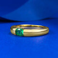 wholesale S925 Gold-Plated Silver 4*5mm Green Diamond Ring, European and American New Style, Elegant and Fairness-Enhancing Women's Ring-0-1
