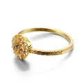 wholesale [14K Gold Plated 925 Sterling Silver Baroque Style Vintage Natural Topaz Round Ring for Women *-0-2