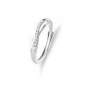 wholesale S925 Sterling Silver Original Design High-end Couple Rings Adjustable Plain Band Rings Valentine's Day Gift-0-78