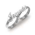 wholesale High-quality metal personalized name ring with two-finger advanced design, a best-selling cross-border gift-0-4