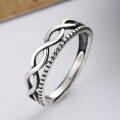 wholesale S925 Sterling Silver Retro Twist Double-Layer Ring Ins Japanese Light Luxury Jewelry Commemorative Gift Index Finger Ring for Women-0-0