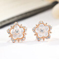 wholesale 925 Sterling Silver Summer New Fashion Five-Petal Flower Shell Cherry Blossom Women's Stud Earrings High-End Feel Best-Seller Wholesale-0-2