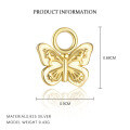 wholesale S925 Sterling Silver European And American Cross-border Butterfly Earrings For Women, Creative And Unique Pendant Light Luxury Versatile Exquisite Design Earrings-0-5
