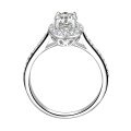 Metal Alloy Light Luxury Round Diamond Ring with Micro-Set 5A Zircon-0-3