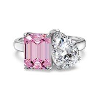 wholesale Metal: 925 Sterling Silver Gemstone: Square Emerald Cut Drop Zircon Set Includes Necklace, Ring, and Earrings-DY121358-SW-PW#8 925 Silver