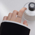 wholesale S925 Sterling Silver Korean Style Minimalist Bow Ring Dainty and Sweet Adjustable Opening Jewelry J9423-0-0